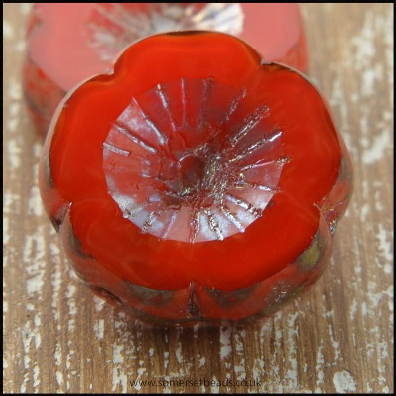 Red Czech Glass Beads