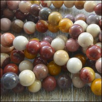 Mookaite 6mm Plain Round Semi Precious Beads