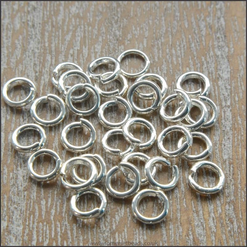 5mm Silver Plated Strong Open Jump Rings