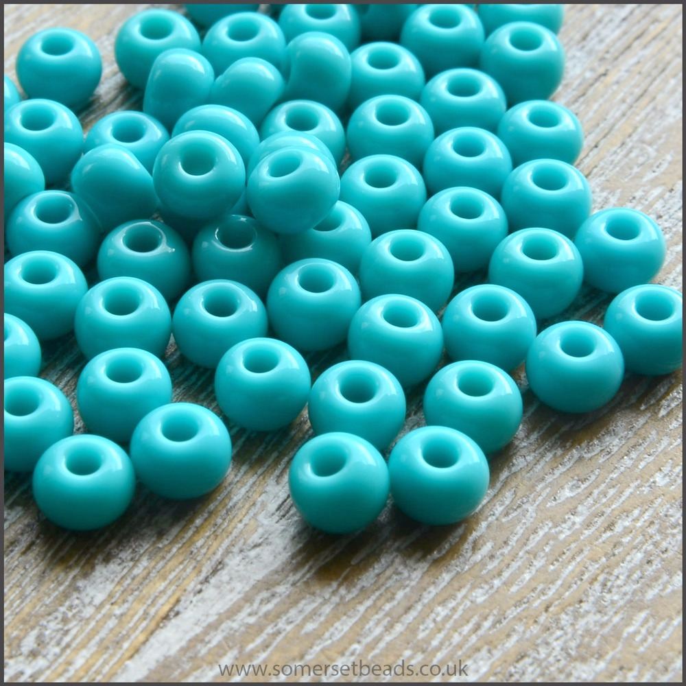 Preciosa Czech Glass 6/0 Seed Beads - Opaque Turquoise
