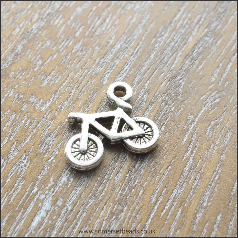 Silver Bicycle Charms