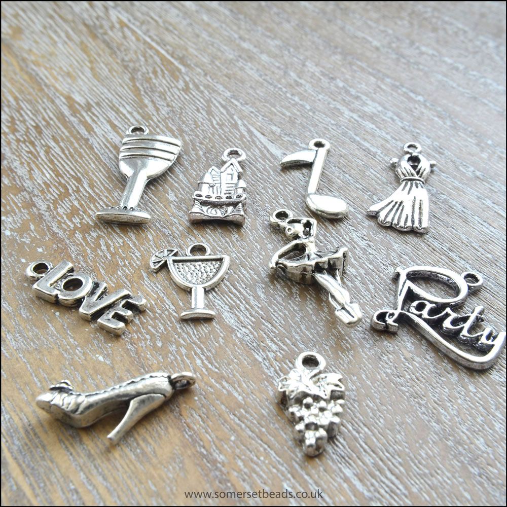 Silver Party Charms