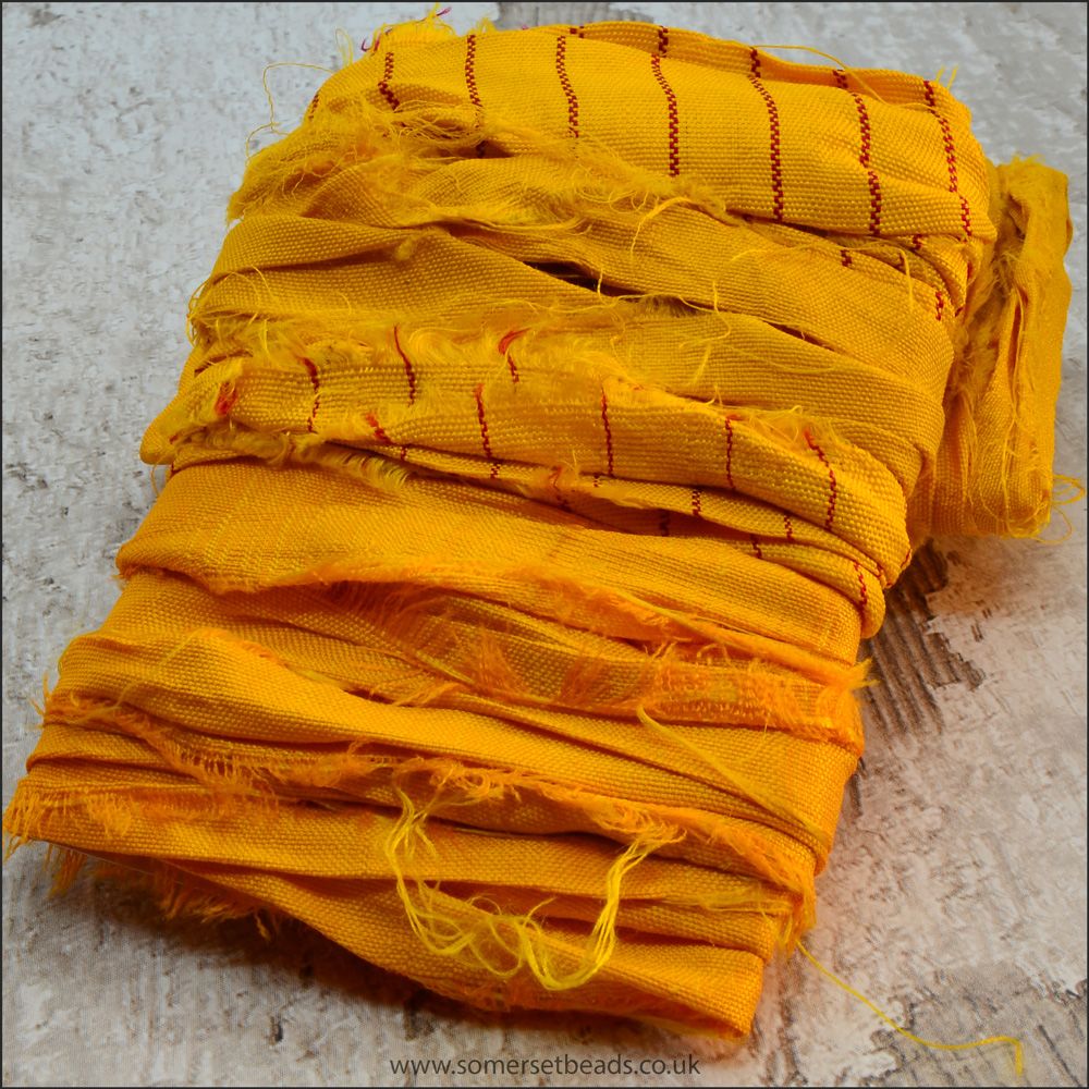 Gold Sari Silk Ribbon