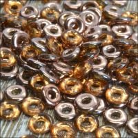 Czech Glass O Beads - Topaz Capri Gold