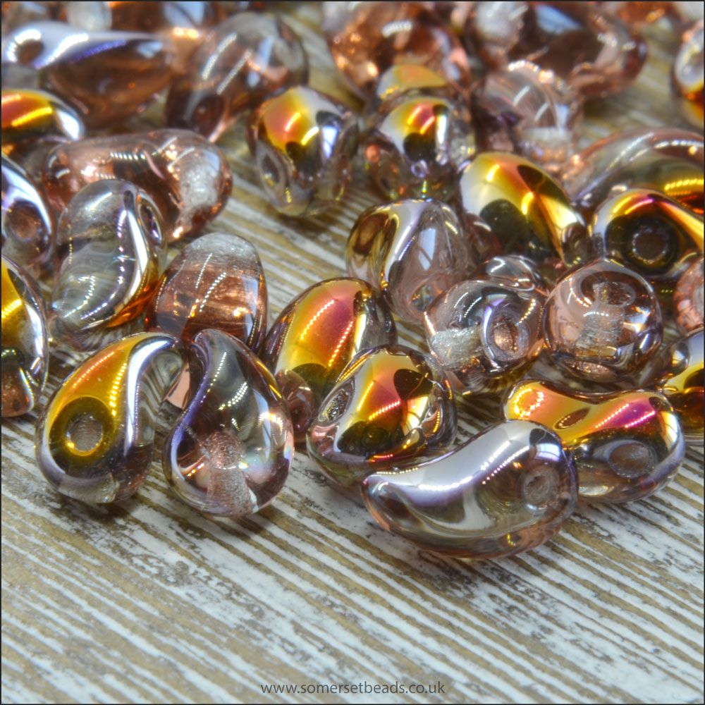 Czech Glass Petal Beads Crystal Sliperit 6mm x 4mm Pk 50