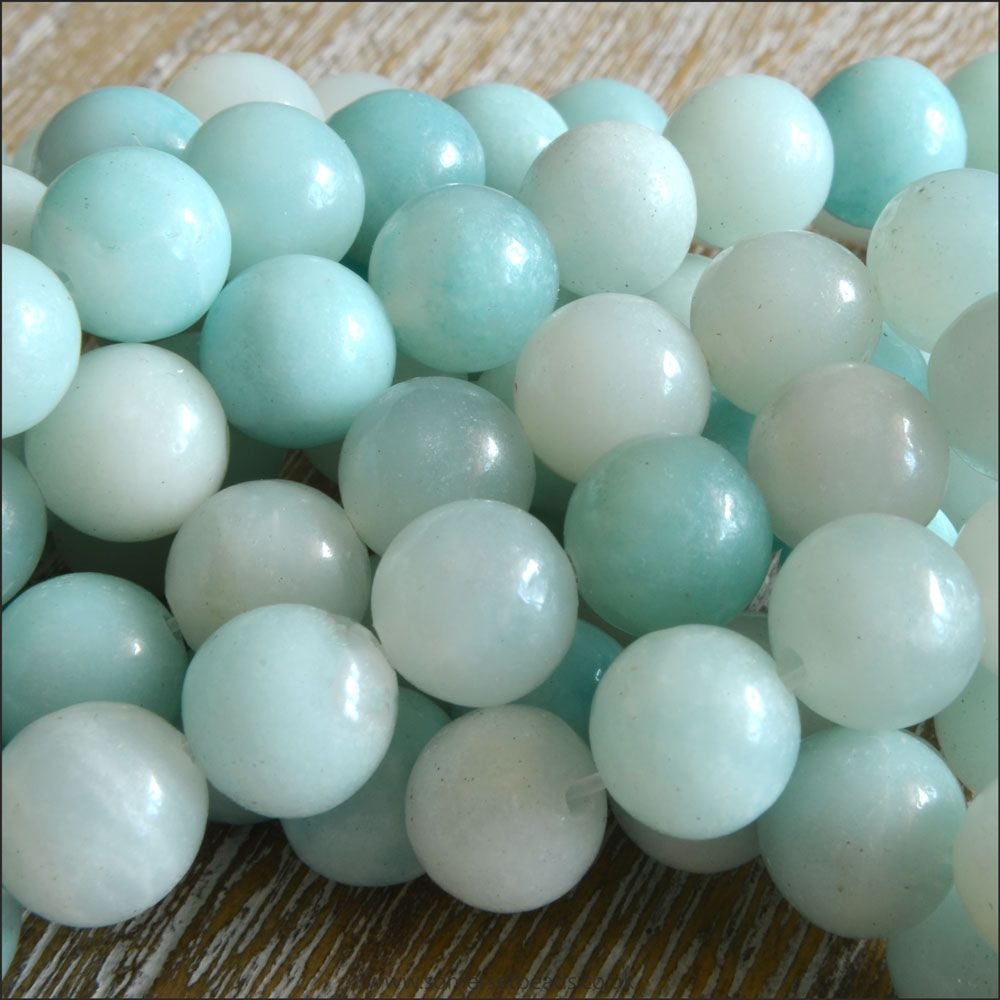 8mm Amazonite Plain Round Semi Precious Gemstone Beads 