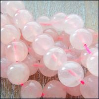 8mm Rose Quartz Plain Round Semi Precious Gemstone Beads