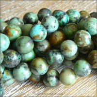 6mm African Turquoise Jasper Semi Precious Plain Round Beads