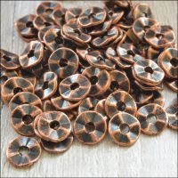 7mm Copper Coloured Metal Disc Spacer Beads