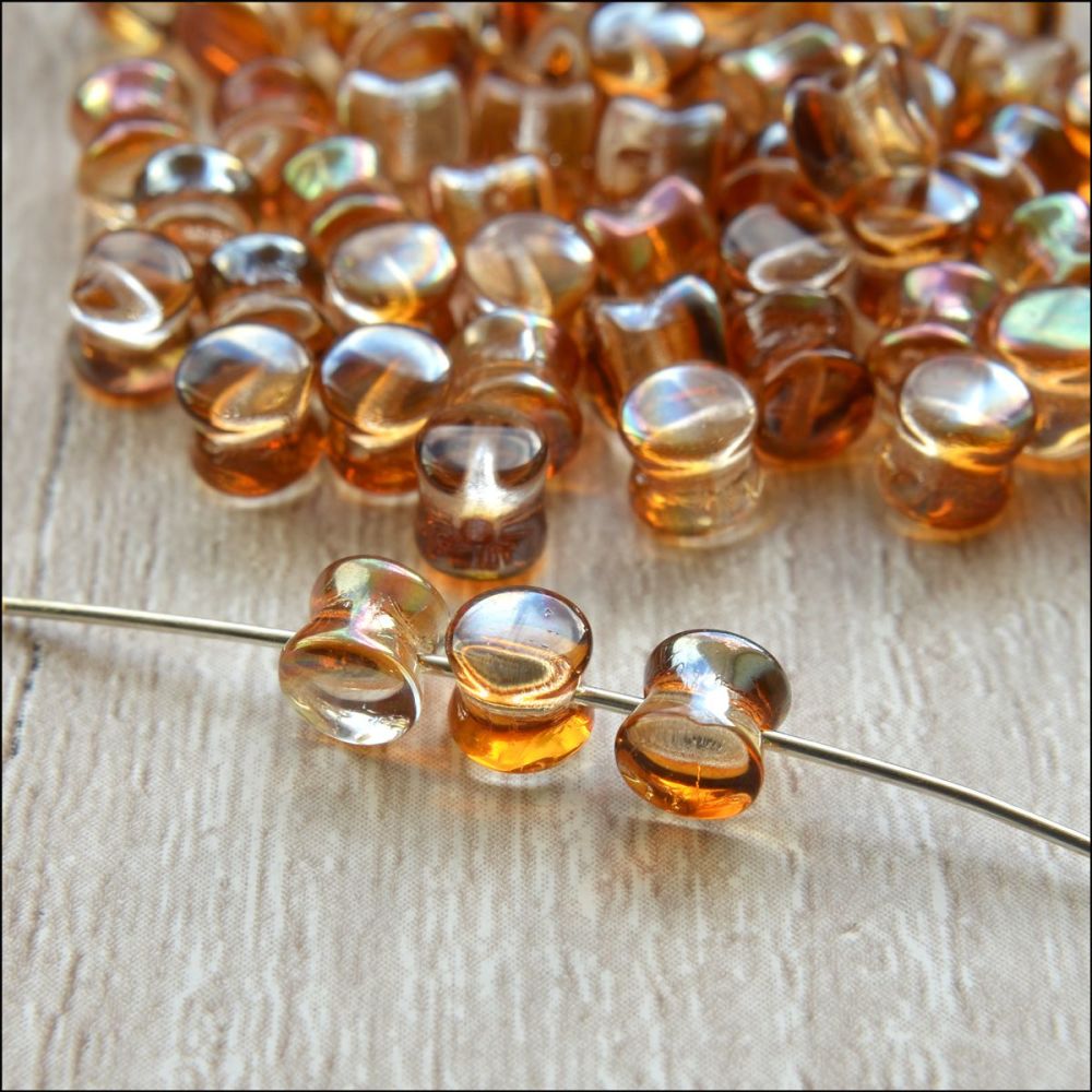 Preciosa Czech Glass Pellet Beads - Crystal Venus