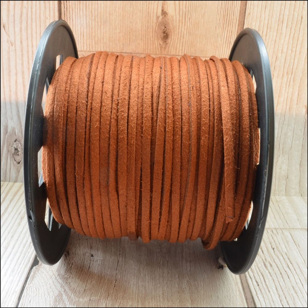 3mm Faux Suede Cord - Sienna