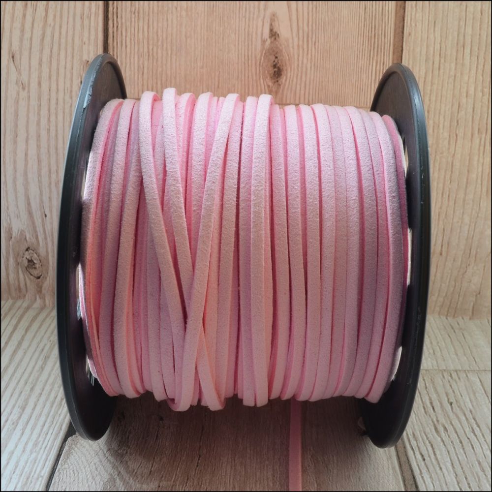 3mm Faux Suede Cord - Pink