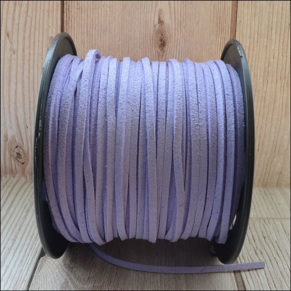 3mm Faux Suede Cord - Lilac