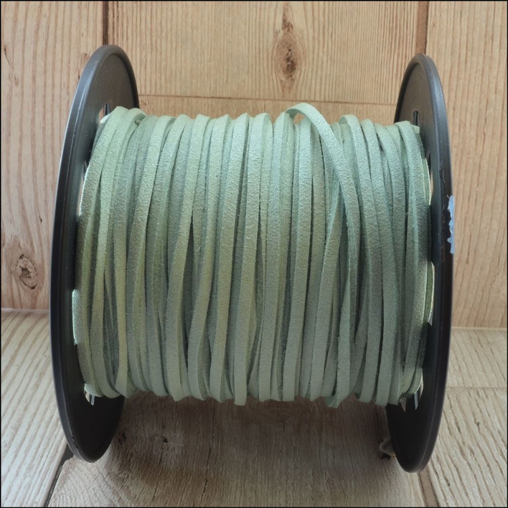 3mm Faux Suede Cord - Mint Green
