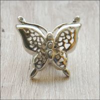  Silver Magnetic Jewellery Clasp Butterfly Shaped