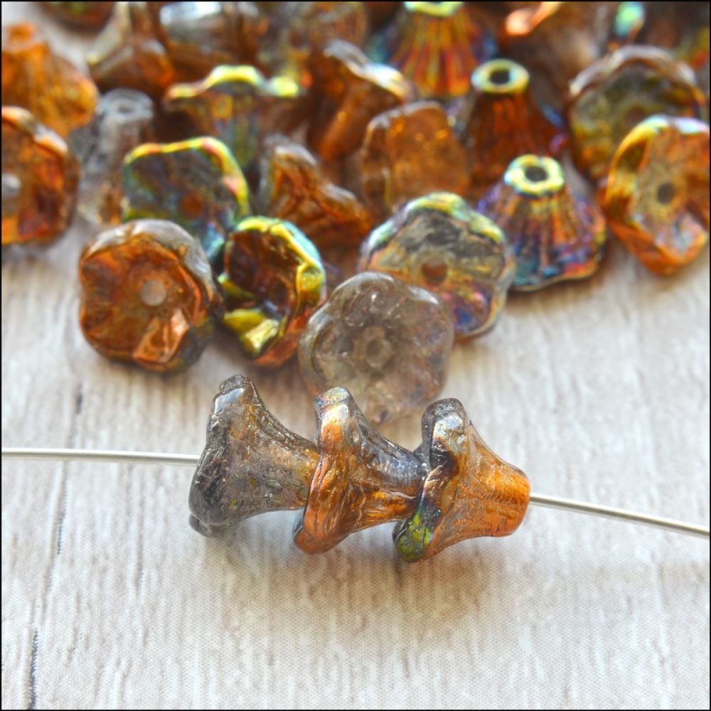Czech Glass Flower Beads UK Somerset Beads