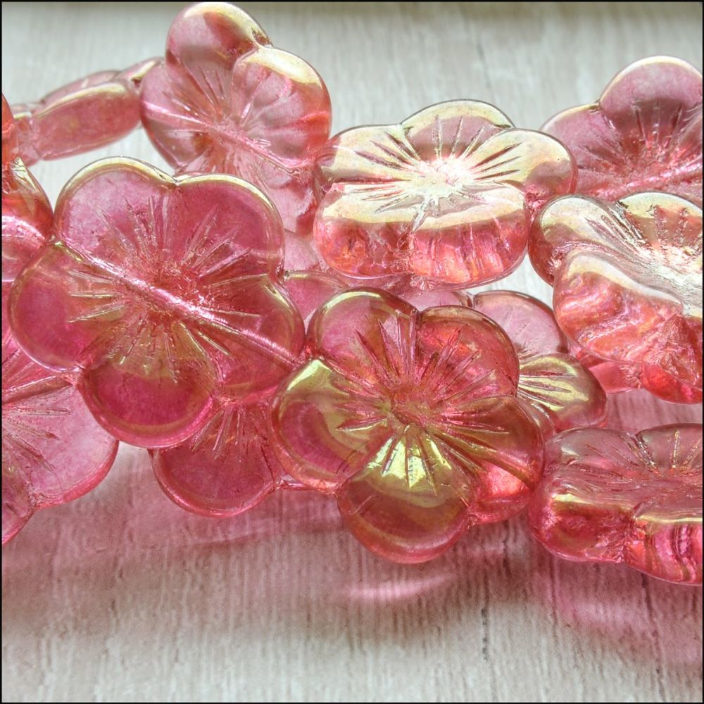 Czech Glass Flower Beads UK Somerset Beads