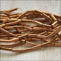 Copper Plated Hematite Tube Beads 9mm x 3mm