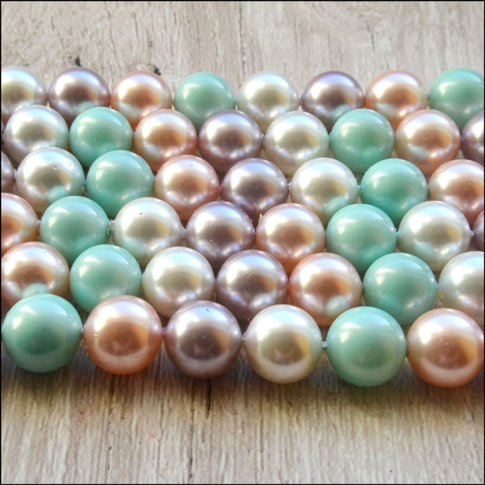 8mm Pastel Shell Pearls