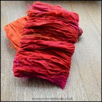 Tropical Sunset Sari Silk Ribbon