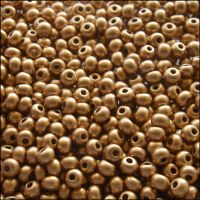 Preciosa  Czech Glass 6/0 Seed Beads - Gold Metallic - 20g