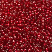 Preciosa  Czech Glass 6/0 Seed Beads - Silver Lined Red- 20g 