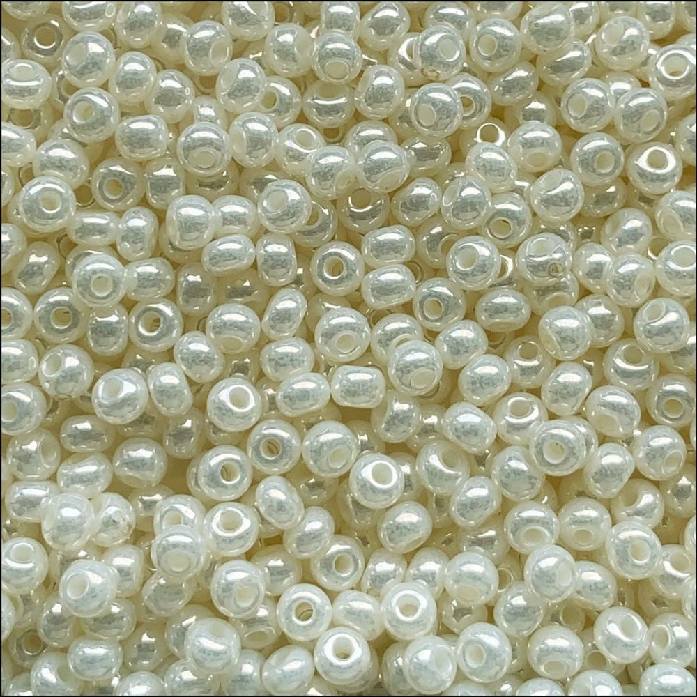 Preciosa  Czech Glass 6/0 Seed Beads - Ceylon Pearl- 20g