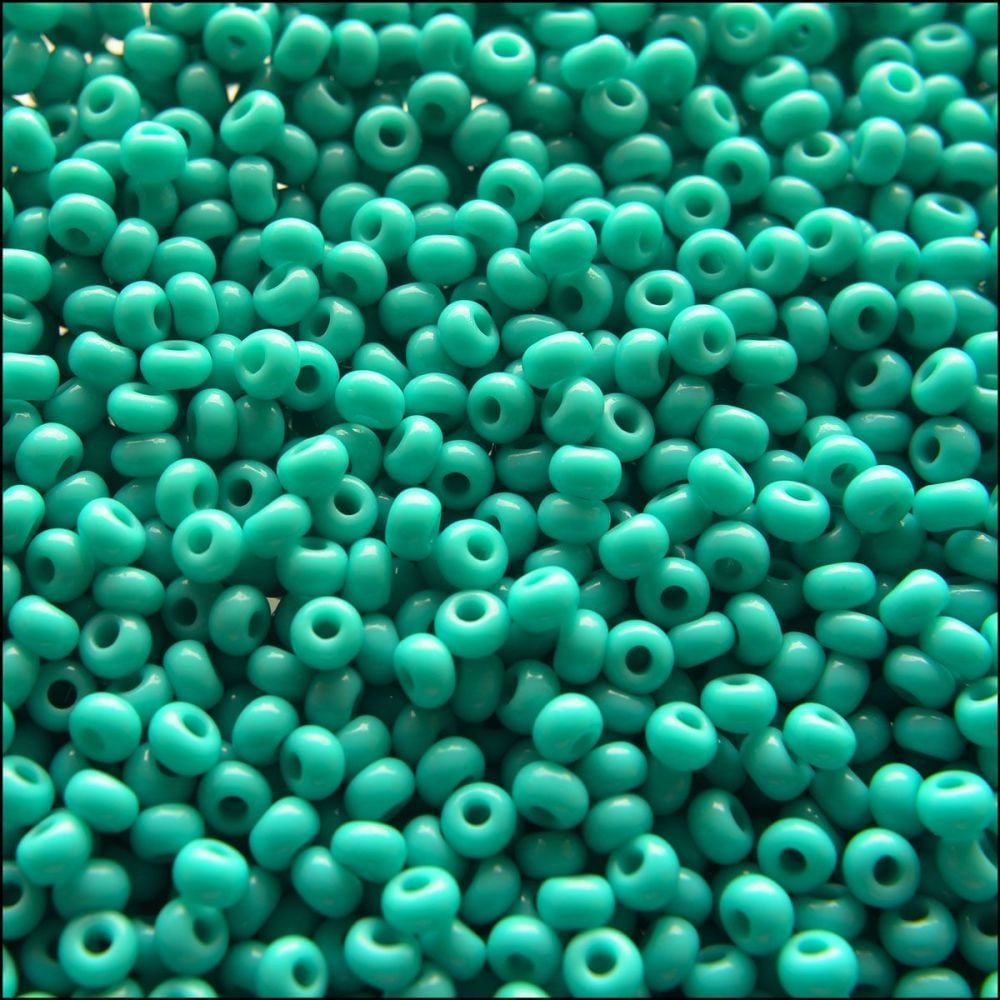 Preciosa  Czech Glass 8/0 Seed Beads - Opaque Turquoise- 20g