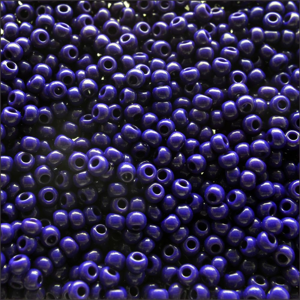 Preciosa  Czech Glass 8/0 Seed Beads - Opaque Royal Blue- 20g 