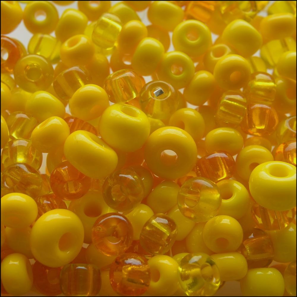 Preciosa Czech Glass Seed Bead Mix -Yellow
