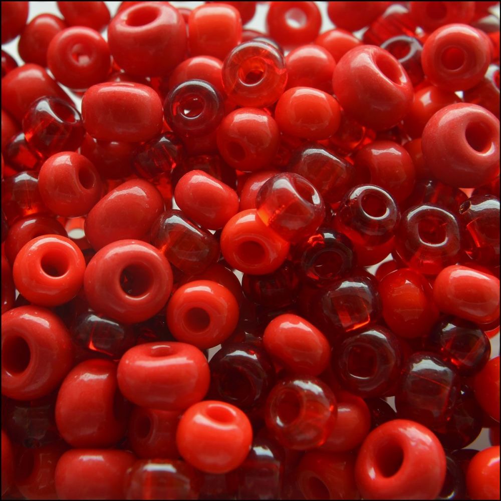 Preciosa Czech Glass Seed Bead Mix - Red