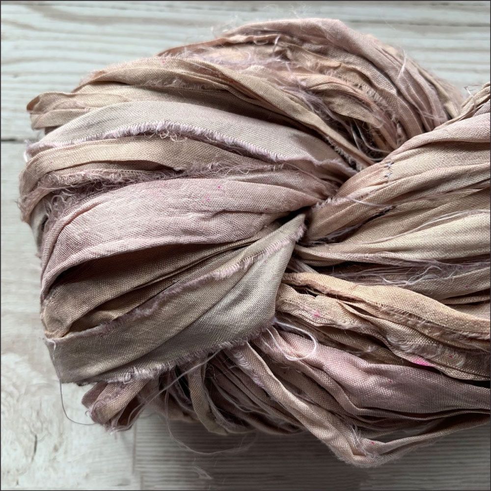 Smokey Lavender Sari Silk Ribbon