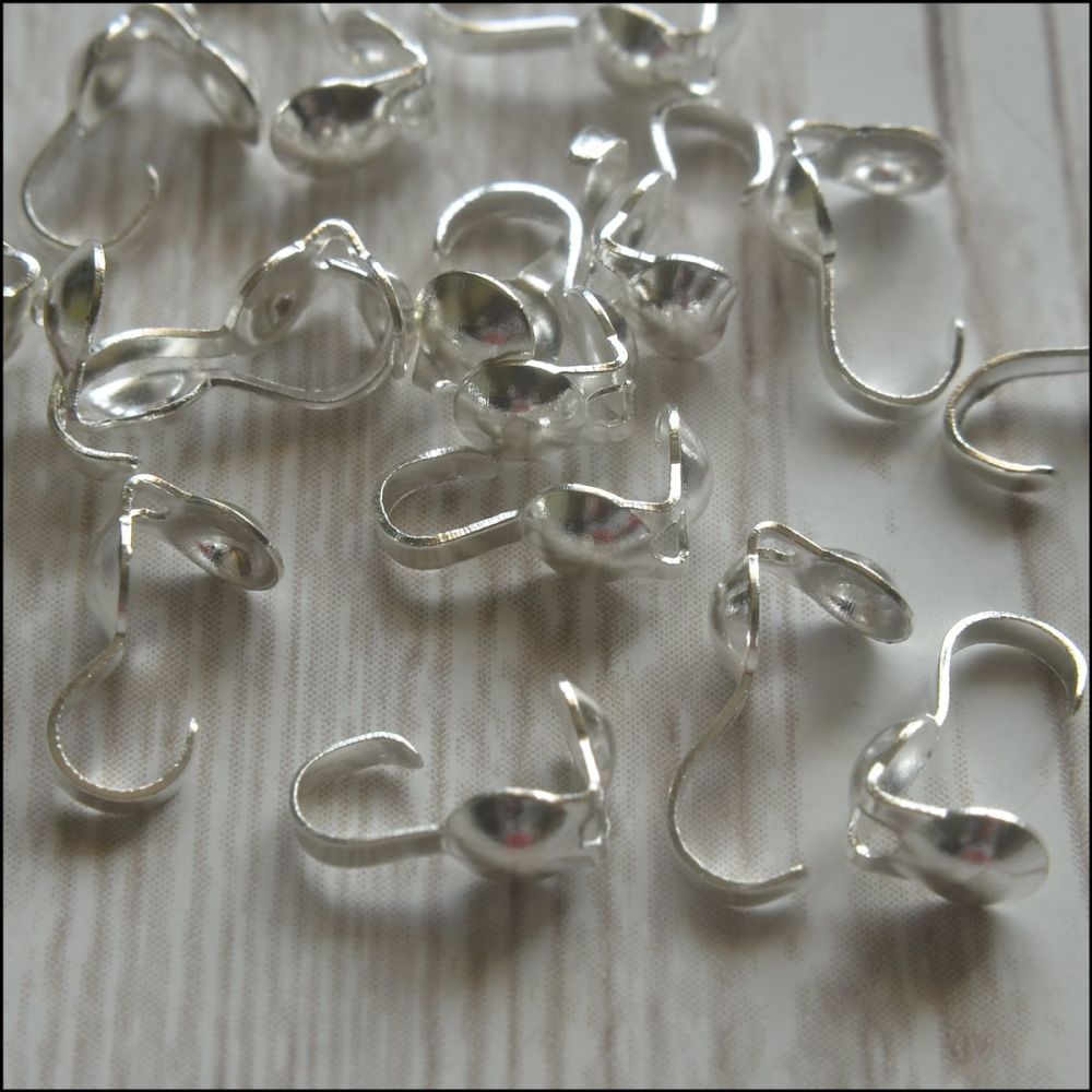 1cm Silver Plated Calottes