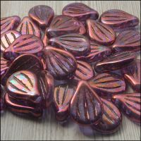 Preciosa Czech Engraved Pip Beads - Crystal Purple Iris