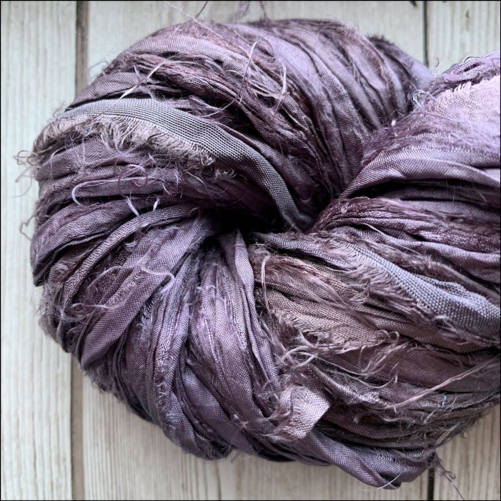 Blackcurrant Sari Silk Ribbon