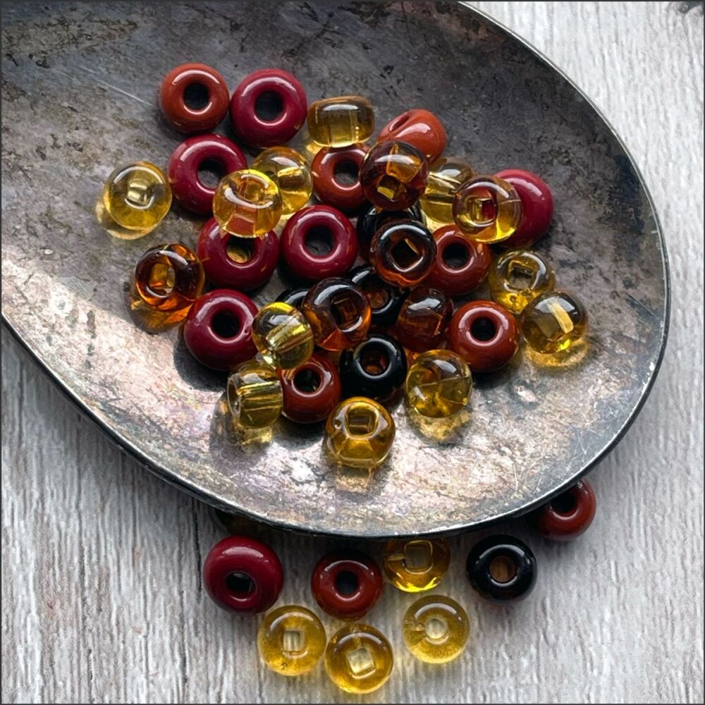 Preciosa Czech Glass Seed Bead Mix - Topaz 50g