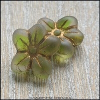 Green Czech Glass Beads