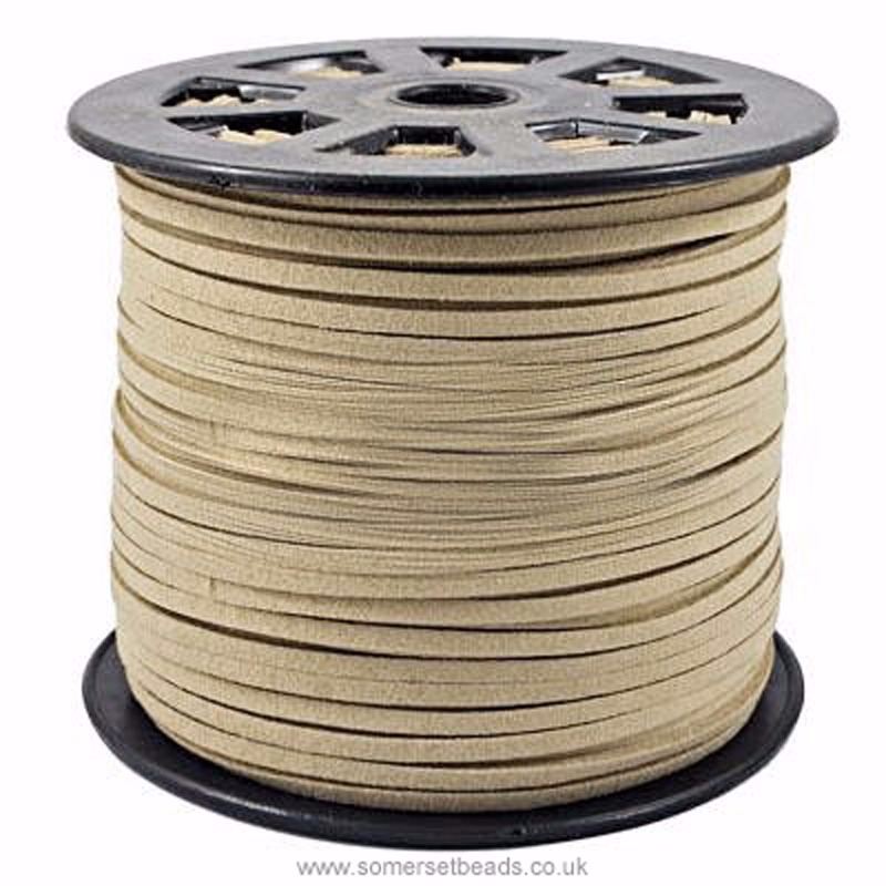 3mm Faux Suede Cord - Biscuit