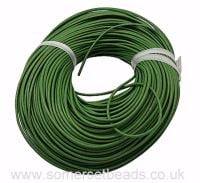2mm Round Leather Cord - Green