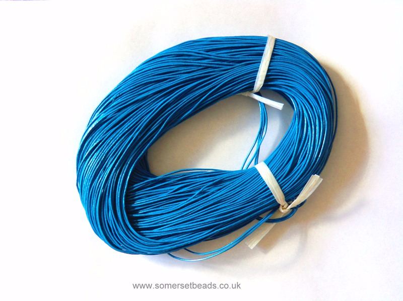 Electric Blue Leather Cord
