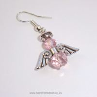 Pink Crystal Angel Earring Making Kit