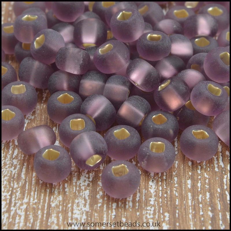 Preciosa Czech Glass Seed Beads 6/0 Matte Light Amethyst