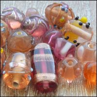 Pink Indian Glass Bead Mix