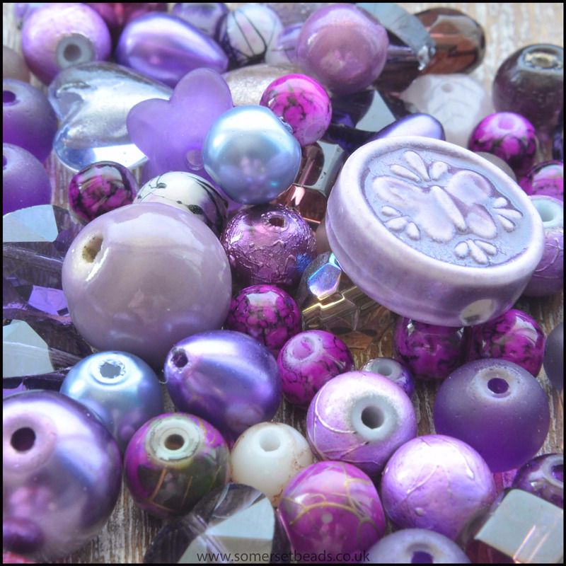 Purple Bead Mix - 100g