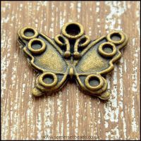 Antique Bronze Tone Butterfly Charms