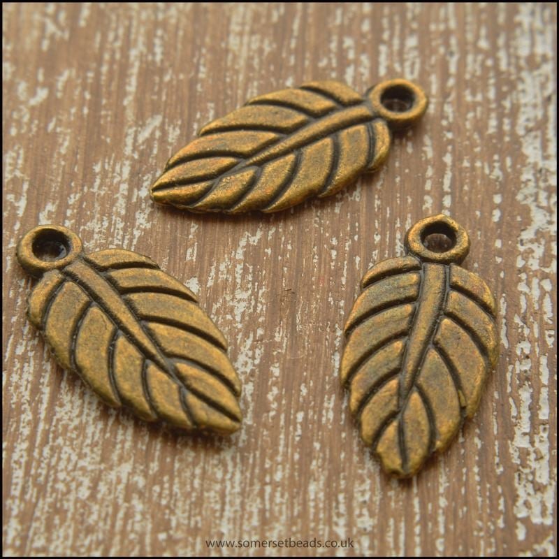 Bronze Leaf Charms