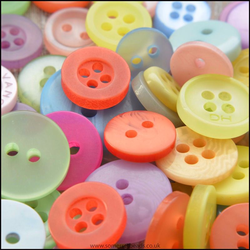 Small Mixed Colour Buttons