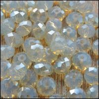 Sand Opal Faceted Glass Crystal Rondelle 8mm x 6mm