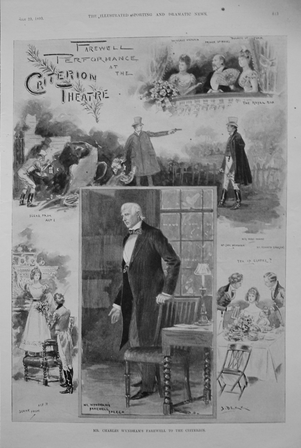 Farewell Performance at the Criterion Theatre. (Mr. Charles Wyndham). 1899