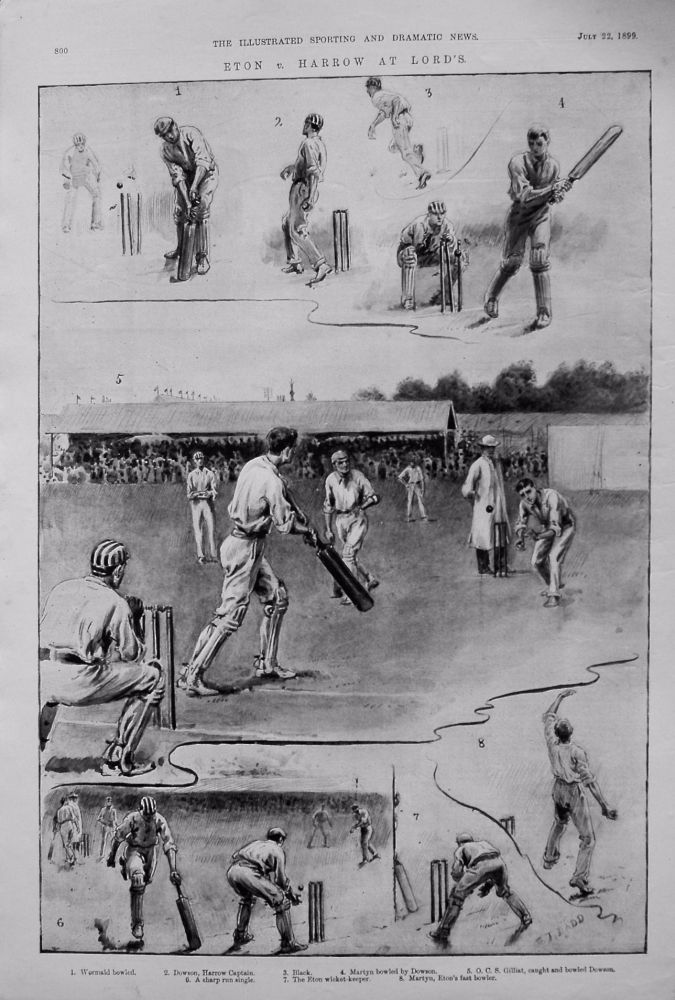 Eton v. Harrow at Lord's. (Cricket) 1899